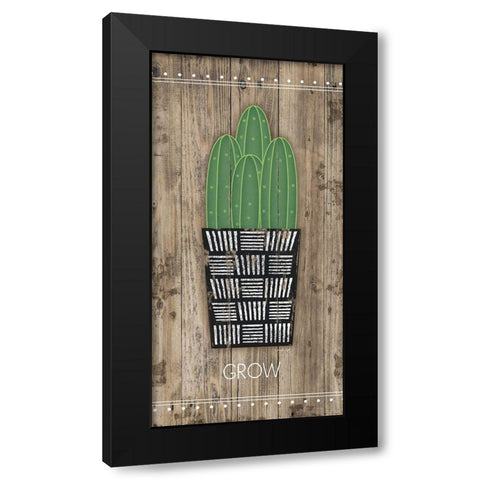 Grow Black Modern Wood Framed Art Print with Double Matting by Pugh, Jennifer