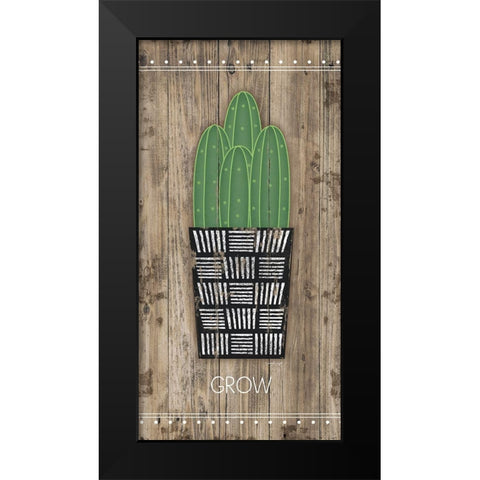 Grow Black Modern Wood Framed Art Print by Pugh, Jennifer