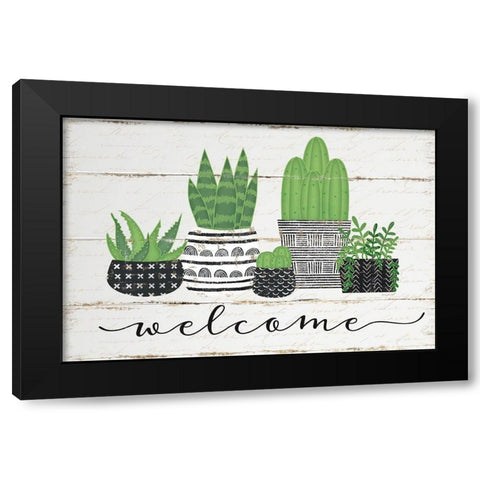 Welcome Black Modern Wood Framed Art Print with Double Matting by Pugh, Jennifer