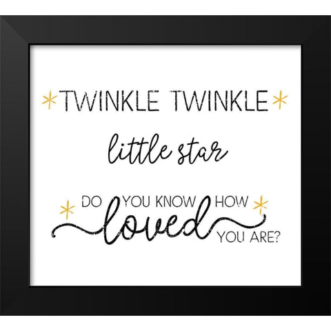 Twinkle Twinkle Black Modern Wood Framed Art Print by Pugh, Jennifer