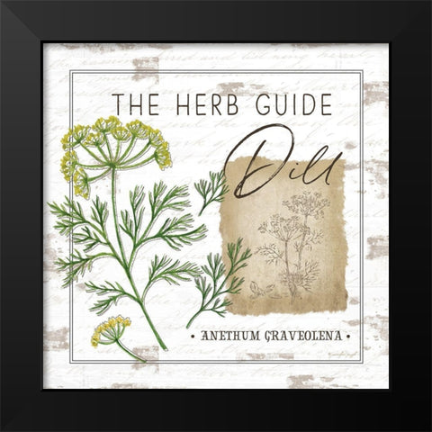 Herb Guide - Dill Black Modern Wood Framed Art Print by Pugh, Jennifer