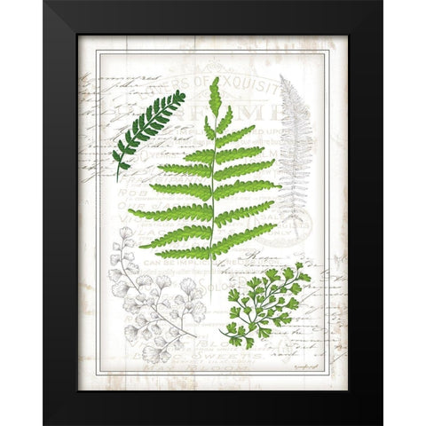 Ferns I Black Modern Wood Framed Art Print by Pugh, Jennifer