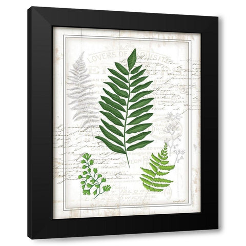 Ferns II Black Modern Wood Framed Art Print with Double Matting by Pugh, Jennifer