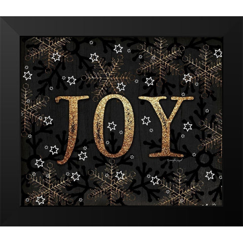 Joy Black Modern Wood Framed Art Print by Pugh, Jennifer