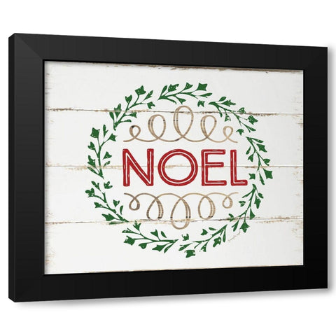 Noel Black Modern Wood Framed Art Print with Double Matting by Pugh, Jennifer