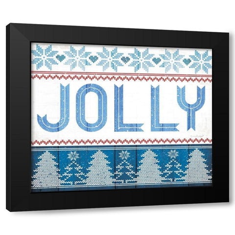 Jolly Black Modern Wood Framed Art Print with Double Matting by Pugh, Jennifer