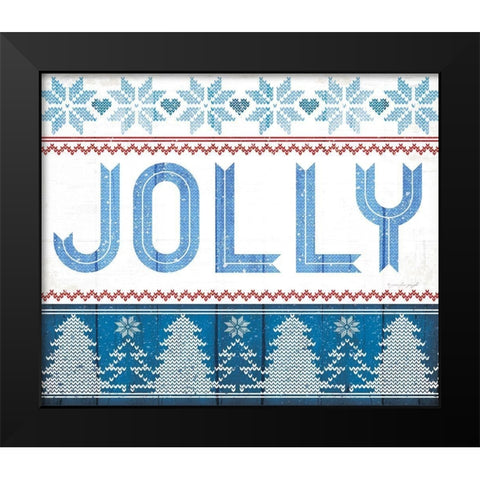 Jolly Black Modern Wood Framed Art Print by Pugh, Jennifer