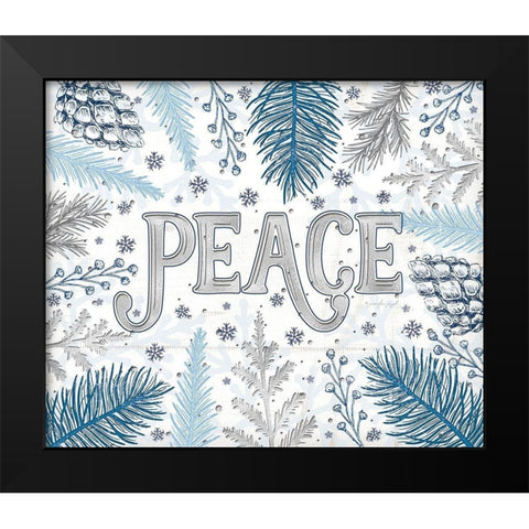 Peace Black Modern Wood Framed Art Print by Pugh, Jennifer