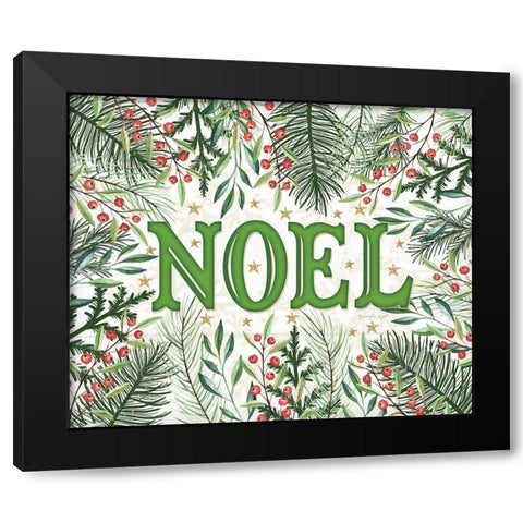 Noel Black Modern Wood Framed Art Print with Double Matting by Pugh, Jennifer