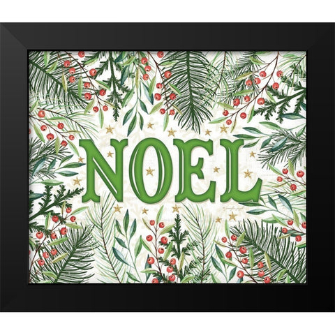 Noel Black Modern Wood Framed Art Print by Pugh, Jennifer