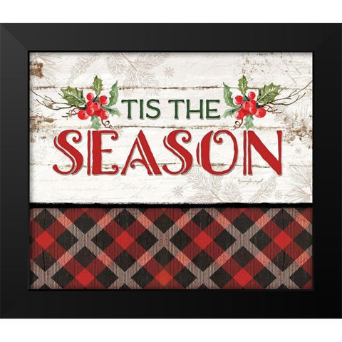 Tis the Season Black Modern Wood Framed Art Print by Pugh, Jennifer