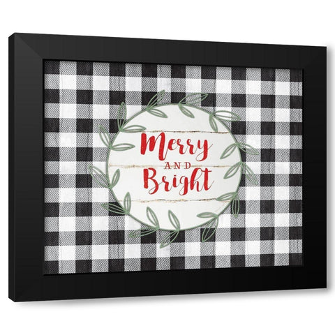 Merry and Bright Black Modern Wood Framed Art Print with Double Matting by Pugh, Jennifer