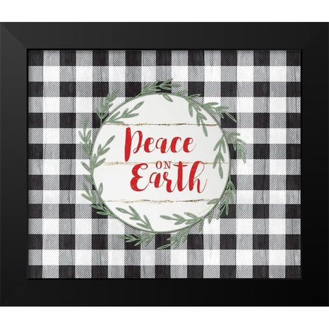 Peace on Earth Black Modern Wood Framed Art Print by Pugh, Jennifer