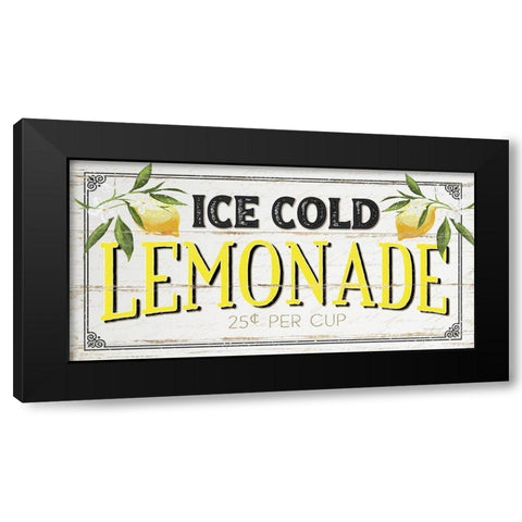 Ice Cold Lemonade Black Modern Wood Framed Art Print by Pugh, Jennifer