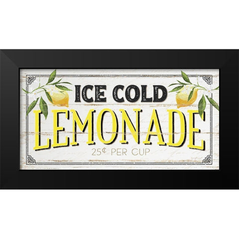 Ice Cold Lemonade Black Modern Wood Framed Art Print by Pugh, Jennifer