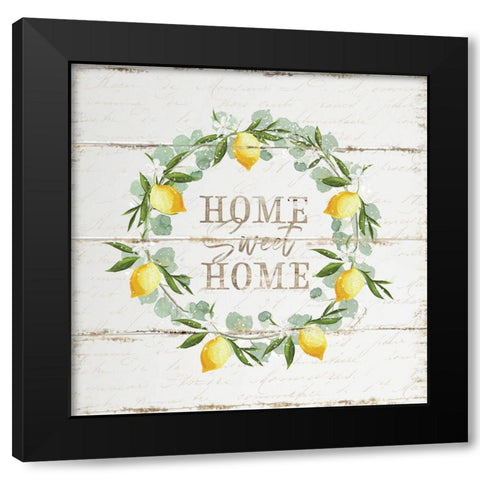 Home Sweet Home Black Modern Wood Framed Art Print with Double Matting by Pugh, Jennifer