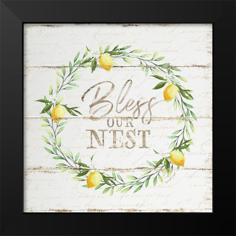 Bless Our Nest Black Modern Wood Framed Art Print by Pugh, Jennifer