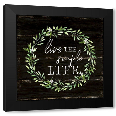 Simple Life Black Modern Wood Framed Art Print with Double Matting by Pugh, Jennifer