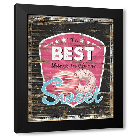 Best Things in Life Black Modern Wood Framed Art Print with Double Matting by Pugh, Jennifer