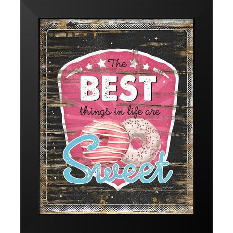 Best Things in Life Black Modern Wood Framed Art Print by Pugh, Jennifer