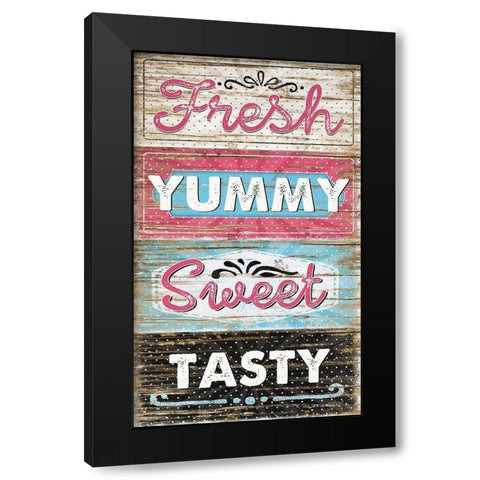 Fresh, Yummy, Sweet, Tasty Black Modern Wood Framed Art Print by Pugh, Jennifer