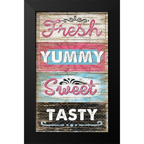 Fresh, Yummy, Sweet, Tasty Black Modern Wood Framed Art Print by Pugh, Jennifer