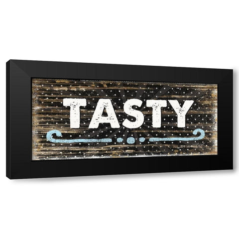 Tasty Black Modern Wood Framed Art Print by Pugh, Jennifer