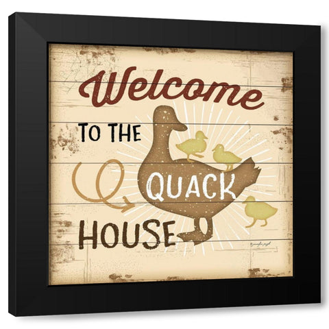 Quack House Black Modern Wood Framed Art Print by Pugh, Jennifer