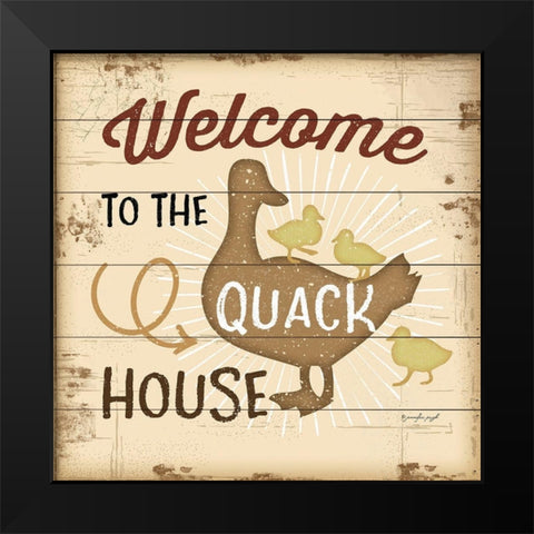 Quack House Black Modern Wood Framed Art Print by Pugh, Jennifer