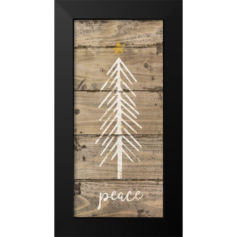 Christmas Tree II Black Modern Wood Framed Art Print by Pugh, Jennifer