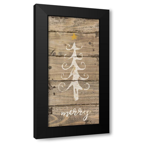 Christmas Tree III Black Modern Wood Framed Art Print with Double Matting by Pugh, Jennifer