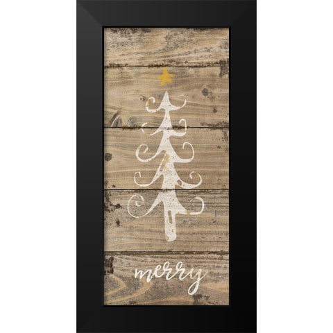 Christmas Tree III Black Modern Wood Framed Art Print by Pugh, Jennifer