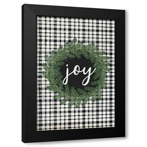 Joy Black Modern Wood Framed Art Print with Double Matting by Pugh, Jennifer