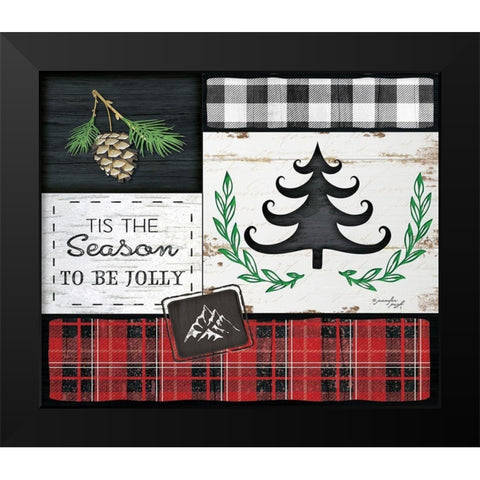 Tis the Season Black Modern Wood Framed Art Print by Pugh, Jennifer