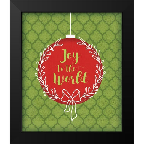 Joy to the World Black Modern Wood Framed Art Print by Pugh, Jennifer