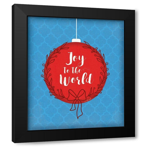 Joy to the World Black Modern Wood Framed Art Print by Pugh, Jennifer