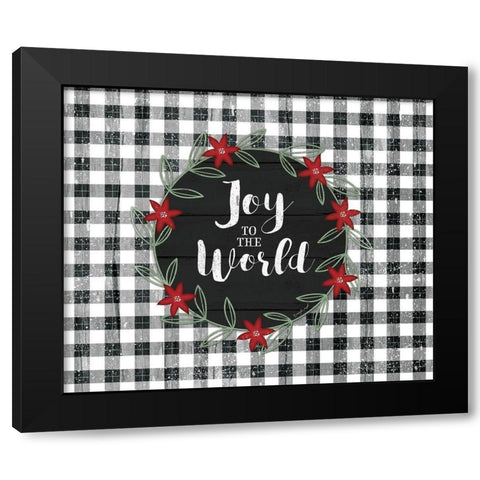 Joy to the World Black Modern Wood Framed Art Print by Pugh, Jennifer