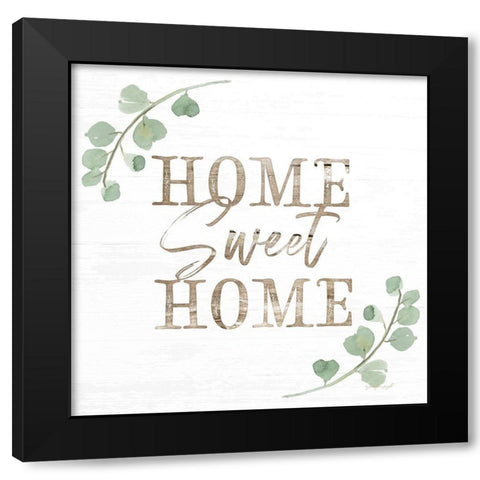 Home Sweet Home Black Modern Wood Framed Art Print with Double Matting by Pugh, Jennifer