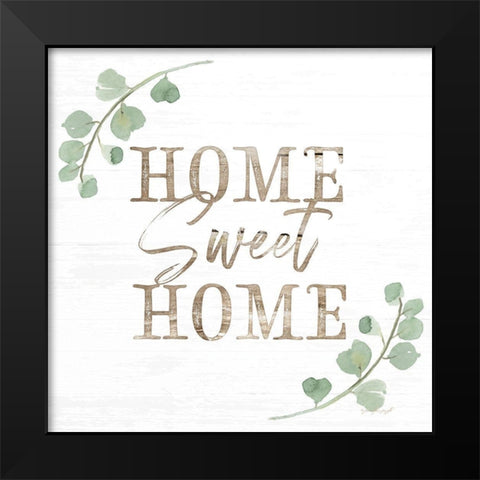 Home Sweet Home Black Modern Wood Framed Art Print by Pugh, Jennifer