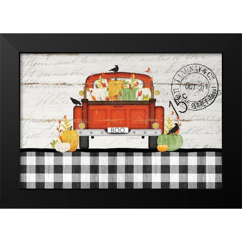 Halloween Truck Black Modern Wood Framed Art Print by Pugh, Jennifer