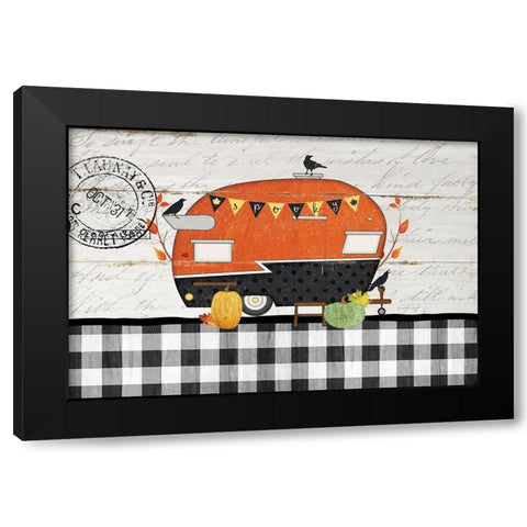 Spooky Camper Black Modern Wood Framed Art Print with Double Matting by Pugh, Jennifer