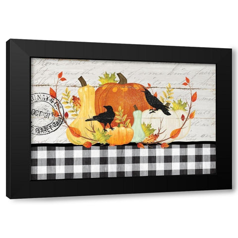 Pumpkins II Black Modern Wood Framed Art Print with Double Matting by Pugh, Jennifer