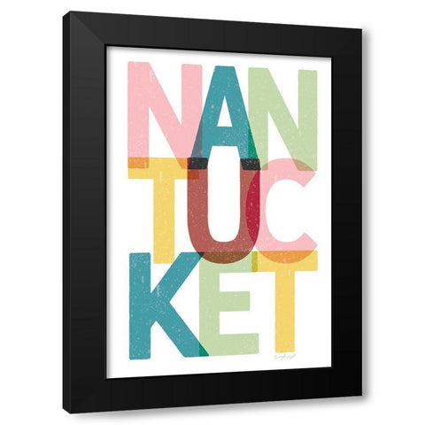 Nantucket Black Modern Wood Framed Art Print with Double Matting by Pugh, Jennifer