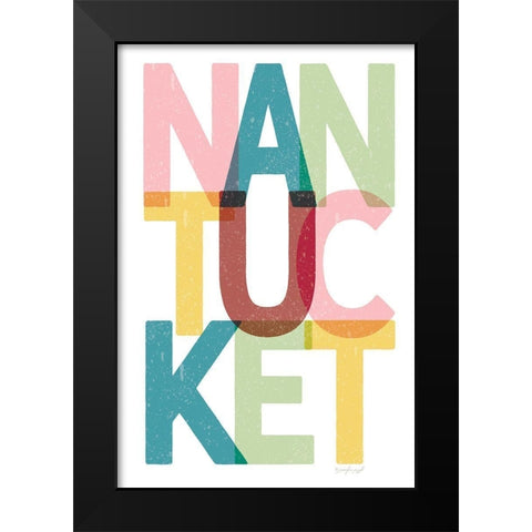 Nantucket Black Modern Wood Framed Art Print by Pugh, Jennifer