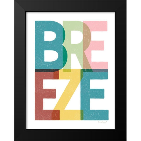 Breeze Black Modern Wood Framed Art Print by Pugh, Jennifer