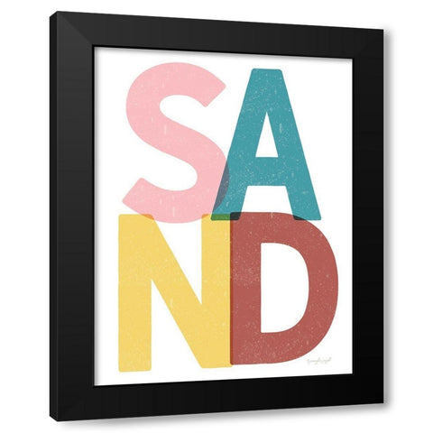 Sand Black Modern Wood Framed Art Print with Double Matting by Pugh, Jennifer