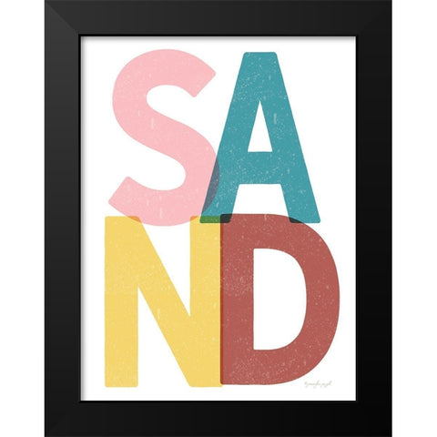 Sand Black Modern Wood Framed Art Print by Pugh, Jennifer