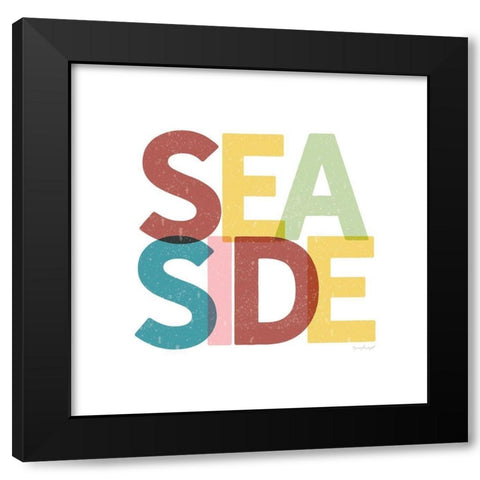 Seaside Black Modern Wood Framed Art Print with Double Matting by Pugh, Jennifer