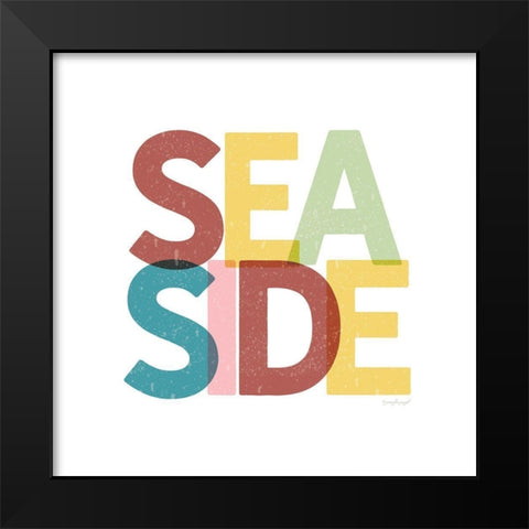 Seaside Black Modern Wood Framed Art Print by Pugh, Jennifer