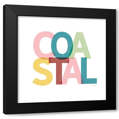 Coastal Black Modern Wood Framed Art Print with Double Matting by Pugh, Jennifer